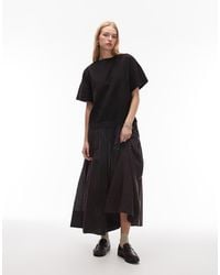 ASOS - Cord Hybrid T-shirt Midi Dress - Lyst