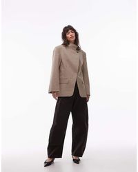 ASOS - Funnel Neck Wrap Blazer - Lyst