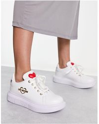 Love Moschino - Platform Sneakers With Heart Motif - Lyst