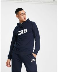 BOSS - Boss - bodywear - sweat à capuche confort à logo - Lyst