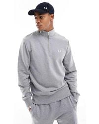 Fred Perry - Half Zip Sweatshirt - Lyst