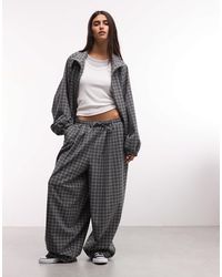 Collusion - Xl ballon-hose mit tailoring und karomuster im kombiteil - Lyst