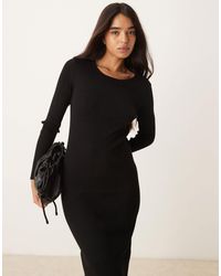 Vila - – langärmliges midikleid aus rippstrick - Lyst