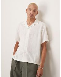 Abercrombie & Fitch - – kurzärmliges hemd aus leinen - Lyst