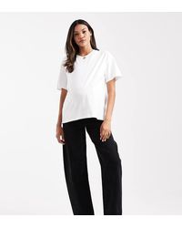 ASOS - Asos Design Maternity Slim Barrel Leg Jeans - Lyst