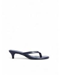 NA-KD - Leather Flip Flop Heels - Lyst