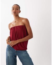ASOS - Slinky Asymmetric Drape Bandeau Top - Lyst