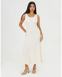 Brave Soul - Textured Jersey Lace Strappy Fit And Flare Maxi Dress - Lyst
