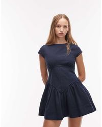 ASOS - Corset Inspired Sleeveless Mini Dress - Lyst