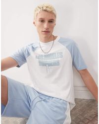 KTZ - Camiseta Azul Con Mangas Raglán Y Detalle De Los La Dodgers De (Parte De Un Conjunto) - Lyst