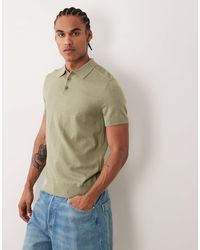 SELECTED - – gestricktes polohemd aus 100% baumwolle - Lyst
