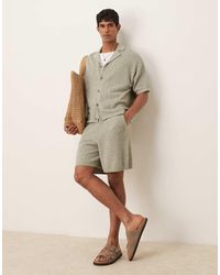 ASOS - Pantalones Cortos Azules Extragrandes De Punto De (Parte De Un Conjunto) - Lyst