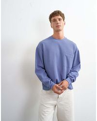 TOPMAN - Relaxed Fit Crop Pique Waffle Long Sleeve T-Shirt - Lyst
