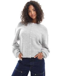 Gina Tricot - Crew Neck Knit Wool Alpaca Cardigan - Lyst