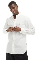 French Connection - Camicia oxford a maniche lunghe bianca - Lyst