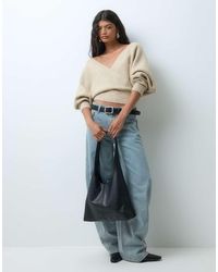 Miss Selfridge - Wrap Batwing Jumper - Lyst