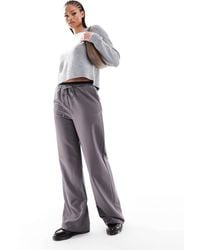 ASOS - Tall Tailored Wide Leg Pants With Contrast Waistband - Lyst