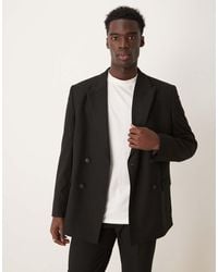 ASOS - Double Breasted Relaxed Suit Jacket - Lyst