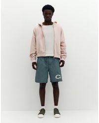 Pull&Bear - Checked Graphic Bermuda Shorts - Lyst