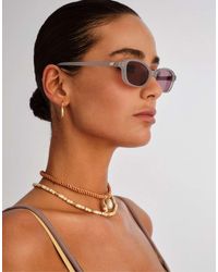 Le Specs - Honey Pot Slim Rectangular Sunglasses - Lyst