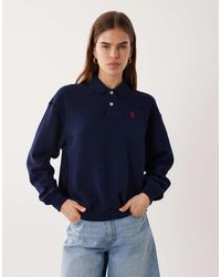 Polo Ralph Lauren - Icon Logo Collared Rugby Sweatshirt - Lyst