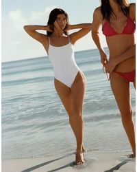 Pull&Bear - Basic Strappy Swimsuit - Lyst