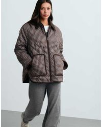 Oysho - Fellex Aerogel Checked Midi Padded Jacket - Lyst