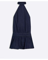 Bershka - Mini Denim Dress - Lyst