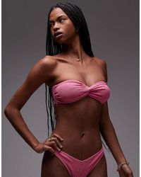 & Other Stories - Bandeau-Bikinitop Met Gedraaide Voorkant, Uitneembare Vulling En Verwijderbare Bandjes - Lyst