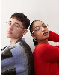 Reclaimed (vintage) - – unisex-brille im 90er-librarian-design mit blaulichtfilter - Lyst