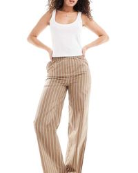 Luna - Oversized Cotton Wide Leg Stripe Pyjama Bottoms - Lyst