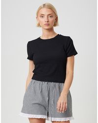 Brave Soul - Textured Jersey Short Sleeve T-Shirt - Lyst