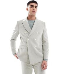 ASOS - – zweireihige wollmix-anzugjacke - Lyst