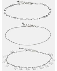 ASOS - Pack Of 3 Anklet With Star Charms - Lyst