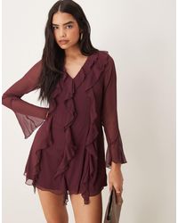 New Look - – langärmliges minikleid aus chiffon - Lyst