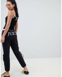 Juicy Couture Joggers With Logo And Lace Up Detail - Black