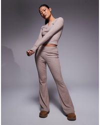 ASOS - Asos Design Petite Mix & Match Rib Fold Over Trouser - Lyst