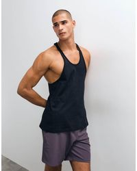 4505 - Icon Cotton Drop Armhole Stringer Vest With Quick Dry Finish - Lyst
