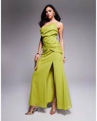ASOS - One Shoulder Draped Maxi Dress - Lyst
