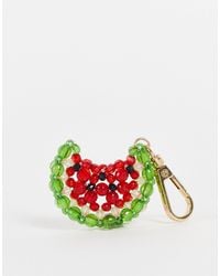 ASOS Beaded Watermelon Bag Charm - Multicolour