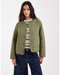 ONLY - Heart Quilted Jacket - Lyst