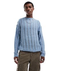 Collusion - Cable And Distressed Knitted Jumper - Lyst