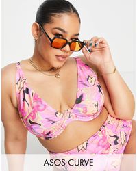 ASOS - Asos Design Curve Mix And Match Step Front Underwired Bikini Top - Lyst
