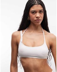 Monki - Cut-out Asymmetric Bikini Top - Lyst