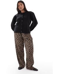 ONLY - Pull Up Loose Trousers - Lyst