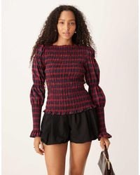 Amy Lynn - Shirred Long Sleeved Top - Lyst