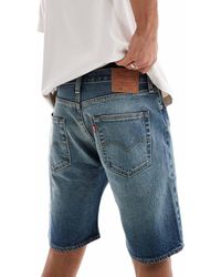 Levi's - 501 original - short en jean coupe droite - bleu foncé - Lyst