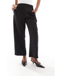 ASOS - Asos Design Petite Barrel Leg Pull On Tailored Trouser - Lyst