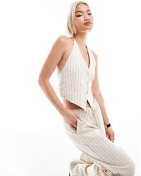 Pull&Bear - Rustieke Gilet Met Halternek - Lyst