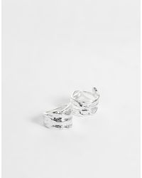Reclaimed Vintage - Unisex Molten Metal Rings 2 Pack - Lyst
